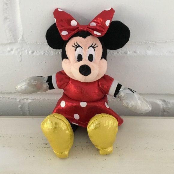 2013 Stuffed Ty Sparkly Minnie Mouse Toy Beanie Baby Collector - Picture 1 of 6